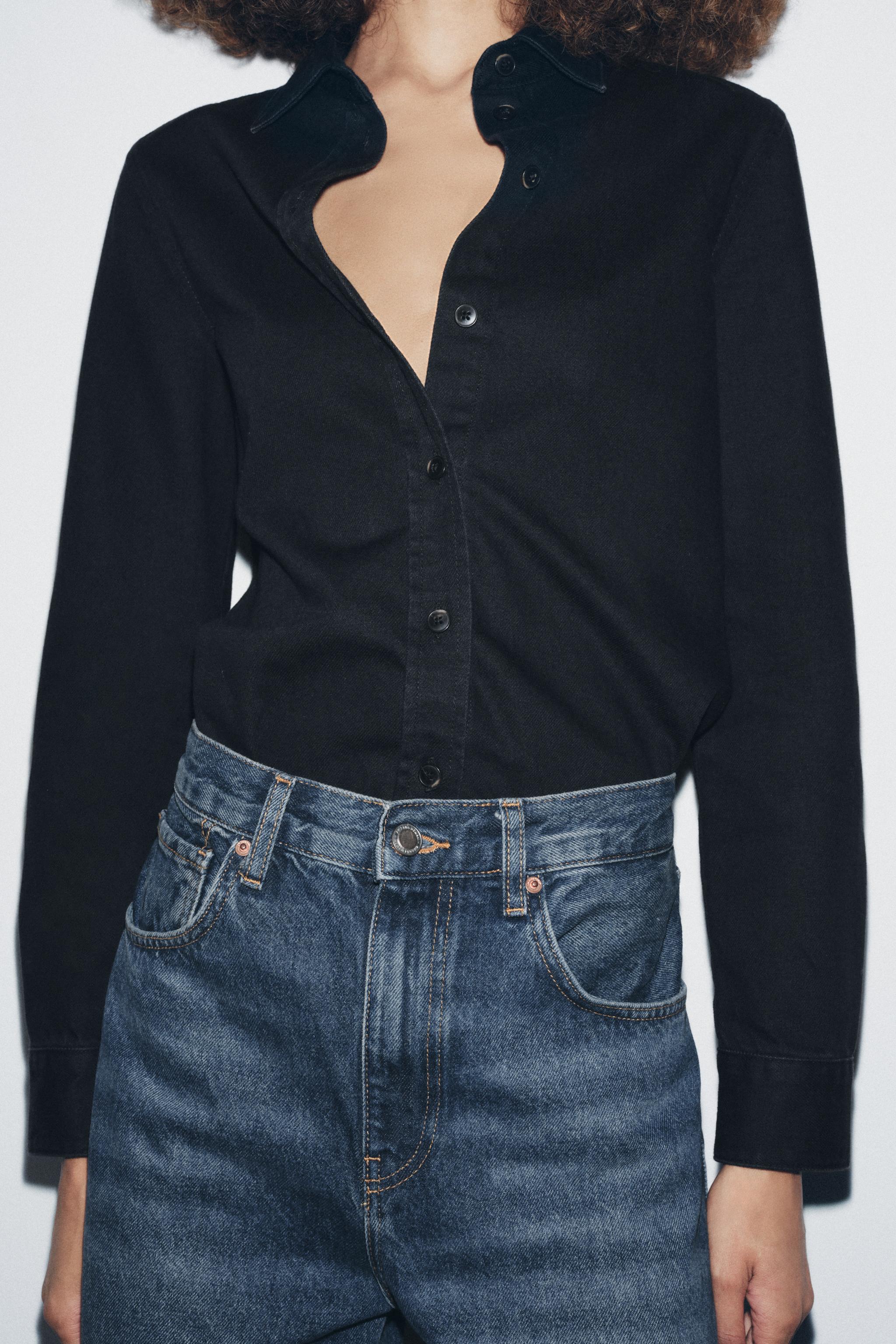 ZW COLLECTION SLIM-FIT DENIM SHIRT